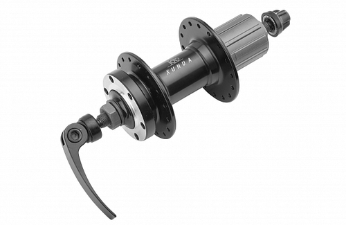 Втулка задняя 36H XH-HUB-06RQ XUHUA диск торм, под кассету 8ск, алюм. чёрн. быстросъём, промподшип.