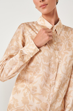 22807 Блузка женская (бежевый принт)