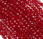 БП034НН46 Хрустальные бусины "рондель", цвет: бордовый прозрачный, 4х6 мм, кол-во: 58-60 шт.