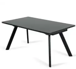 Раскладной стол Bronte, 160-240х90 см, черная керамика