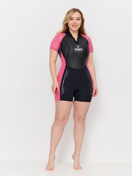 Гидрокостюм Sargan Nero 2.0 Shorty Pro lady 2 мм черно-розовый
