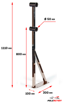 Модель №7 - стойка балетного (хореографического)  станка двухуровневого из нержавеющей стали