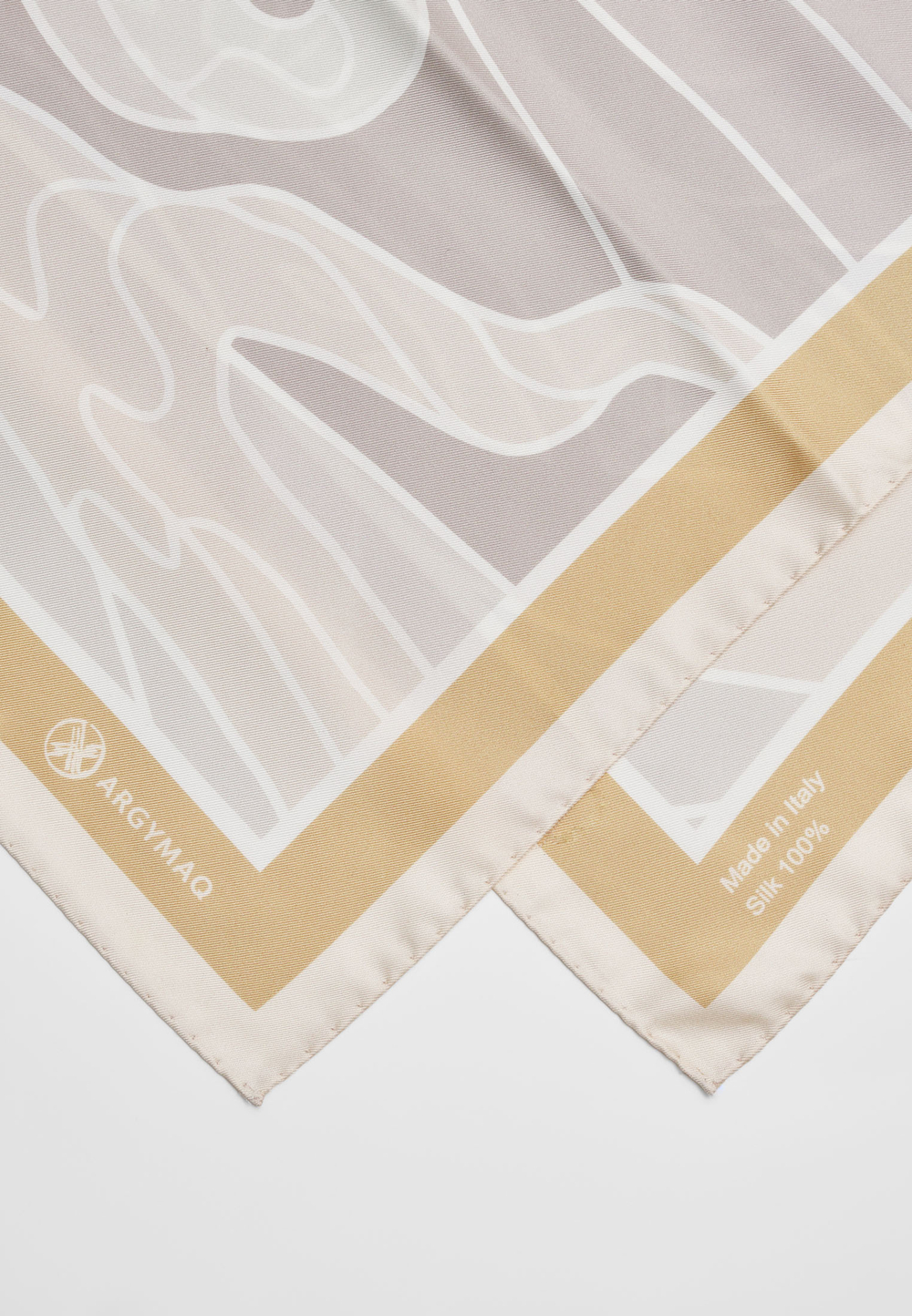 Шелковый платок Qyzgaldaq BEIGE 90×90