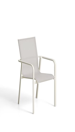 Уличный стул Canea из алюминия цвета экрю