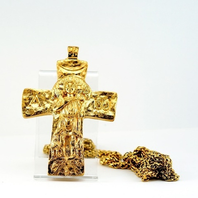 Крест священника “Пастырь Добрый” (золочение)