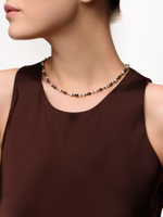 Чокер "Grain brown pearl" Silver