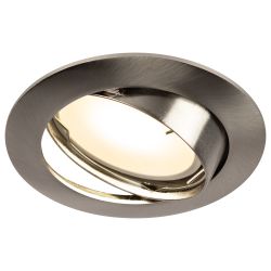 Встраиваемый светильник литой ЭРА KL1A SN/1 поворотный, MR16, 12V, 50W, сатин никель | Литые встраиваемые светильники