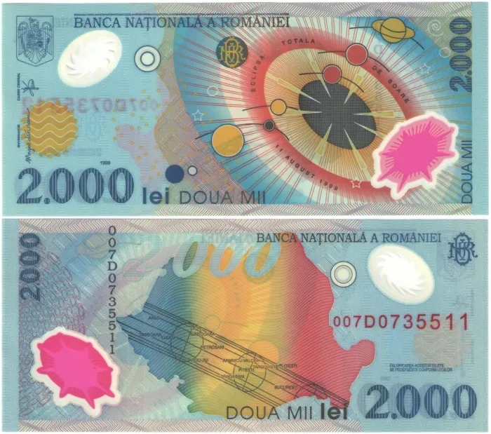 2 000 лей 1999 Румыния