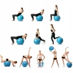 Фитбол Sportage полумассажный 75 см 1000гр (с насосом), Фиолетовый