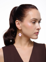 Моносерьга "Nevalyashka" pink Gold