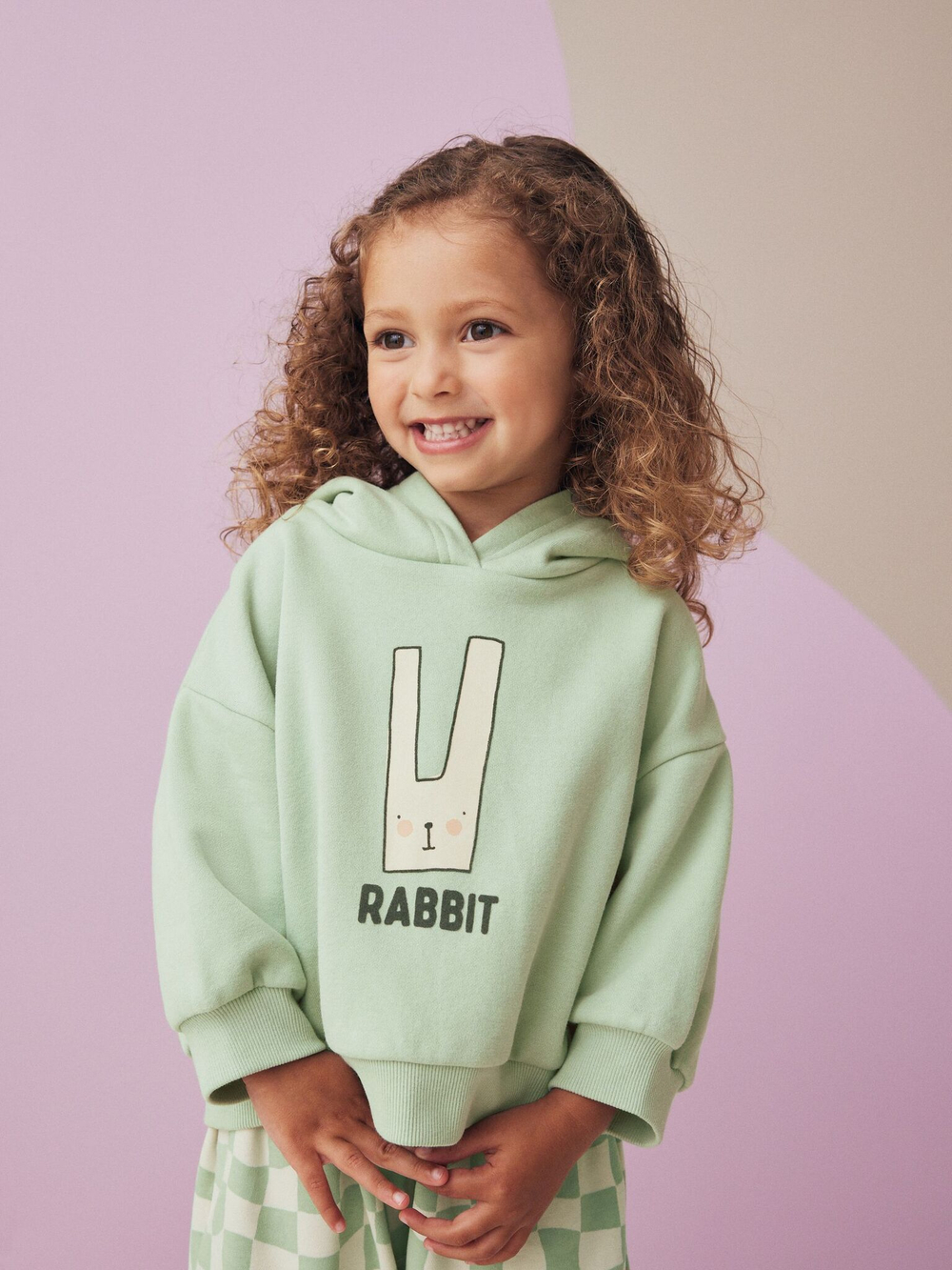 Толстовка с капюшоном и брюки в комплекте для девочки Next B14-743, Мятный