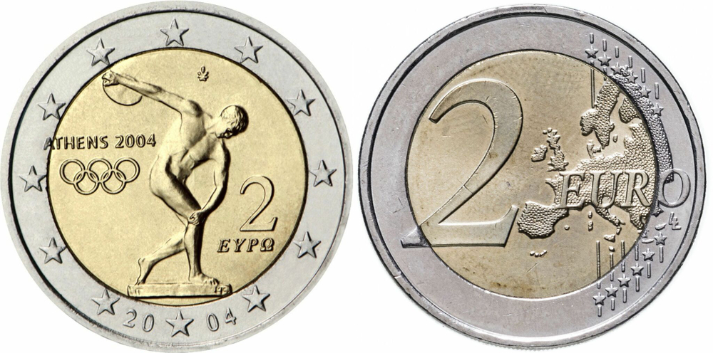 Греция 2 евро, 2004 XXVIII летние Олимпийские Игры, Афины 2004 XF