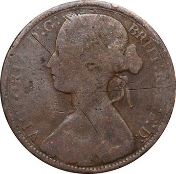 1 пенни 1860-1874 Великобритания