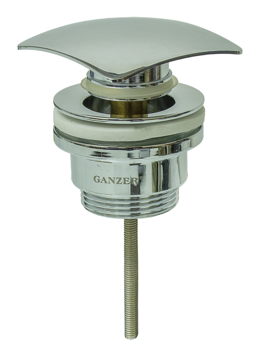 Донный клапан с перел. GANZER  F-10  КВАДРАТ  (50/1шт)