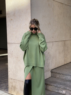 Юбка на запах, зелёный