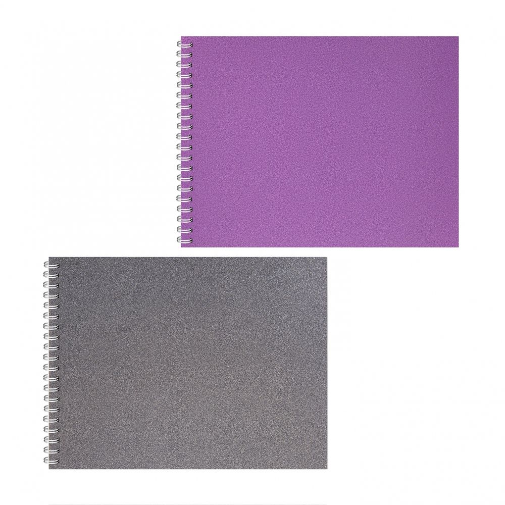 Блокнот А6, гребень, Alingar, дизайнерский картон, глиттерное напыление, 48 л., клетка, &quot;Перламутр&quot;, ассорти