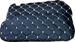 Чехлы на козырьки ЛАДА Ларгус, РЕНО Логан, Дастер, Сандеро (белая нить Рубин)