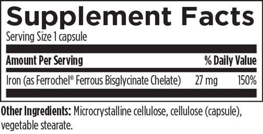 Designs For Health - FEC120 - Ferrochel 120 capsules
