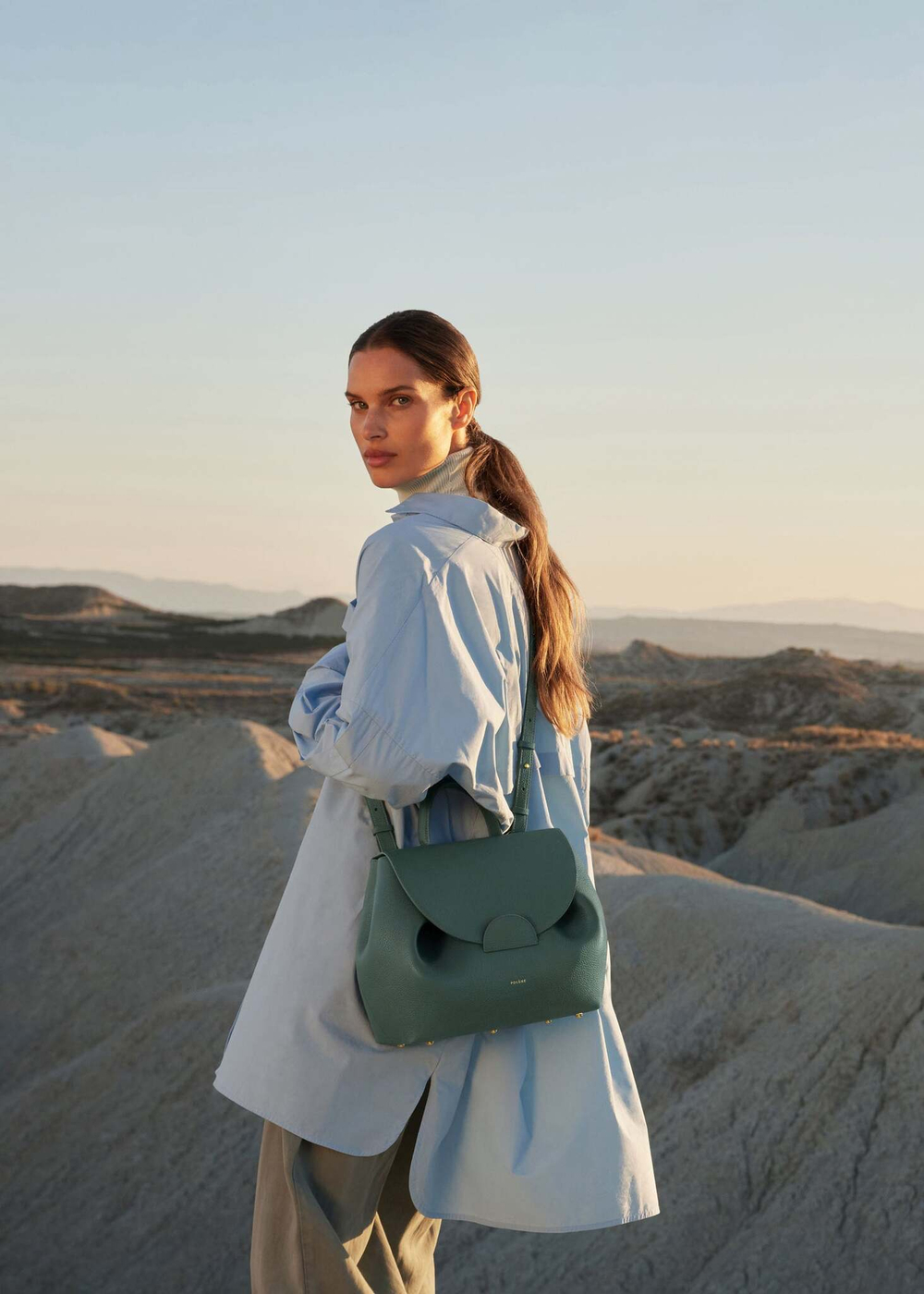 Сумка Polene Numéro Un EDITION TEXTURED IVY