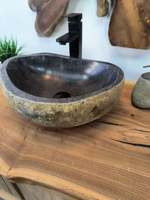 Раковина из речного камня RS-65785 44х33х15 из натурального камня