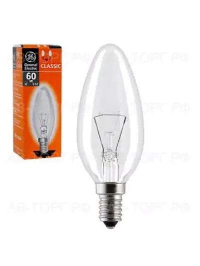 10 шт Лампа свеча 60Вт E14 прозрачная накаливания