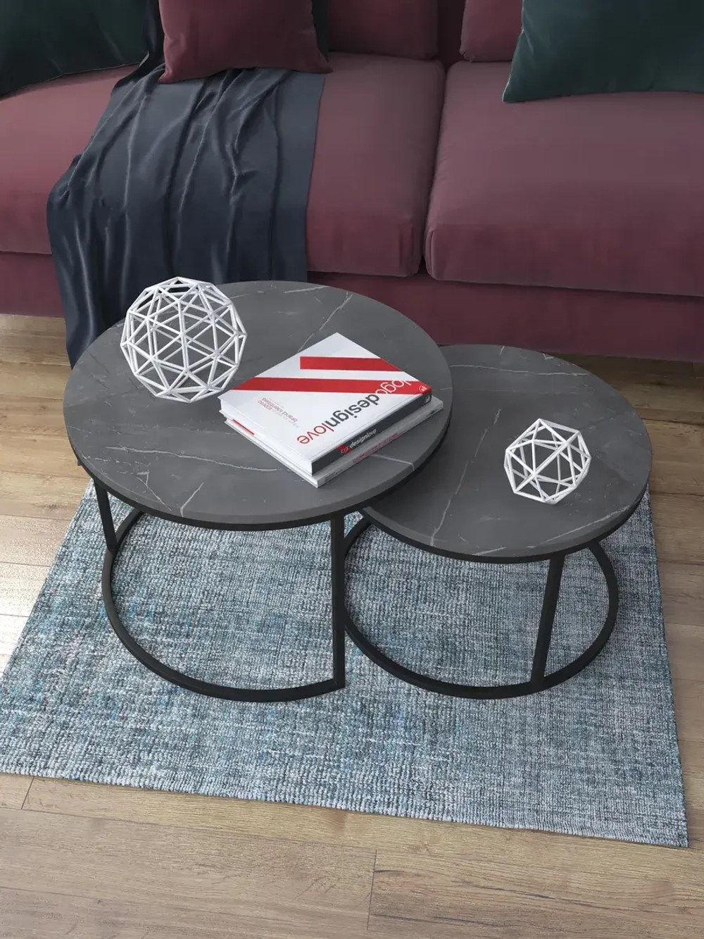 Комплект журнальных столов Акцент - ЧСЧ - МДФ в ПВХ