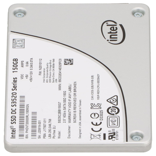 Твердотельный накопитель SSD Intel Sata 2.5" 150Gb MLC S3520 SSDSC2BB150G701