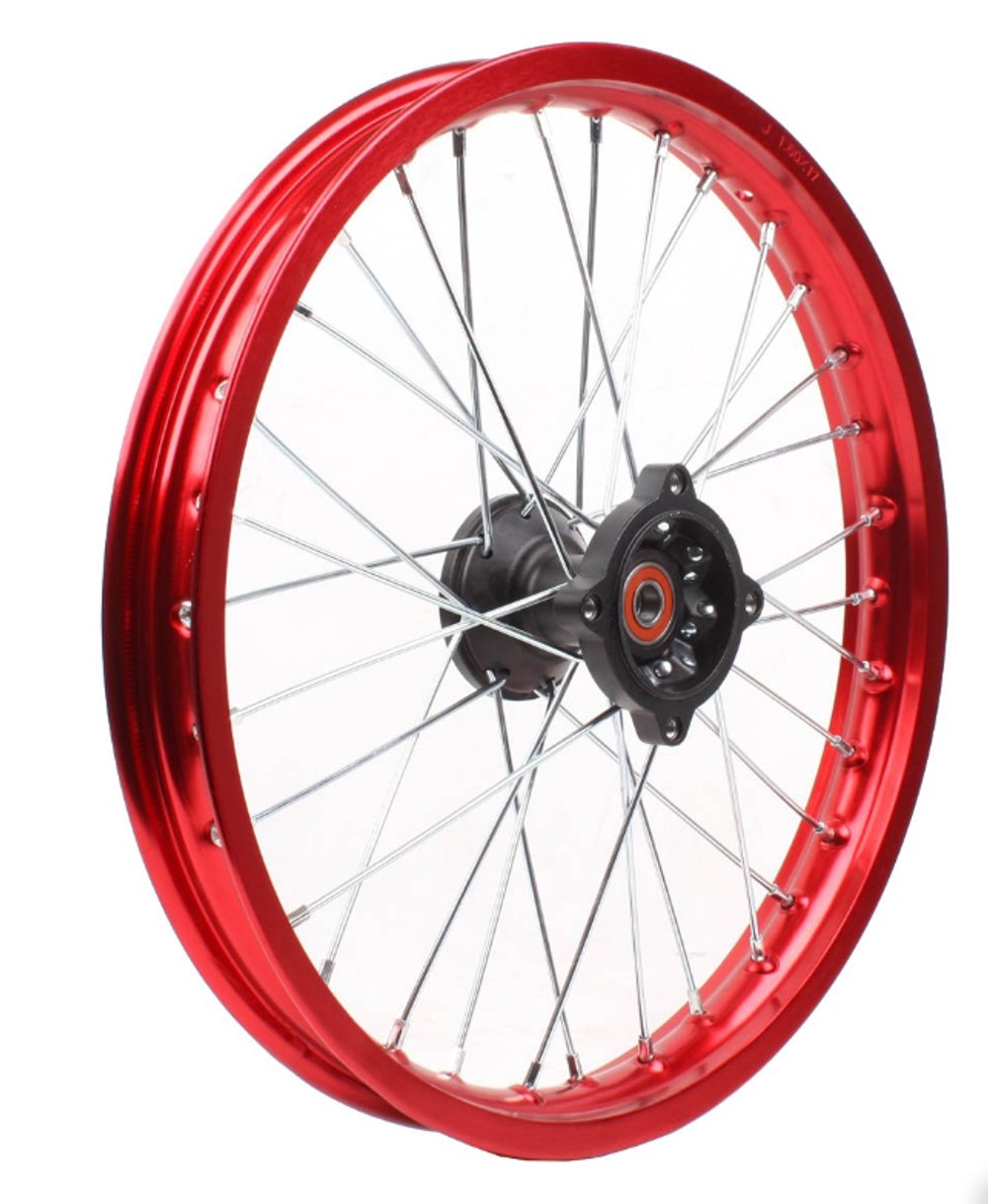 Обод передний 21" (1,60-R21 d=20mm) алюминий/красный KAYO с 2014г. 115x101x6