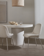 Aiguablava Круглый стол из белого цемента Ø 120 см