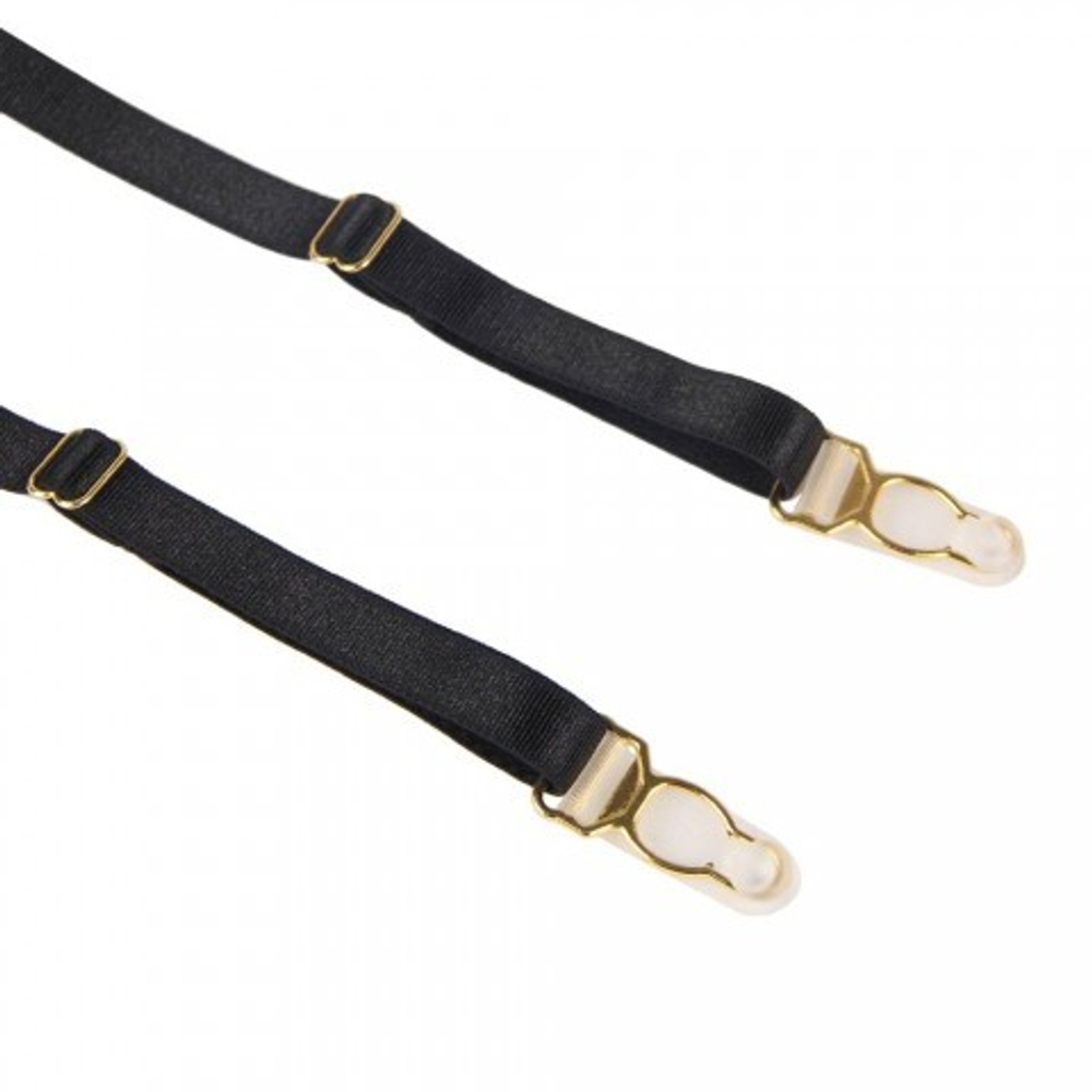 Сексуальный бэби-долл черный в клеточку с подвязками (размер M-L)