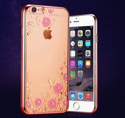 Чехол силиконовый с цветами для Iphone 6/6S