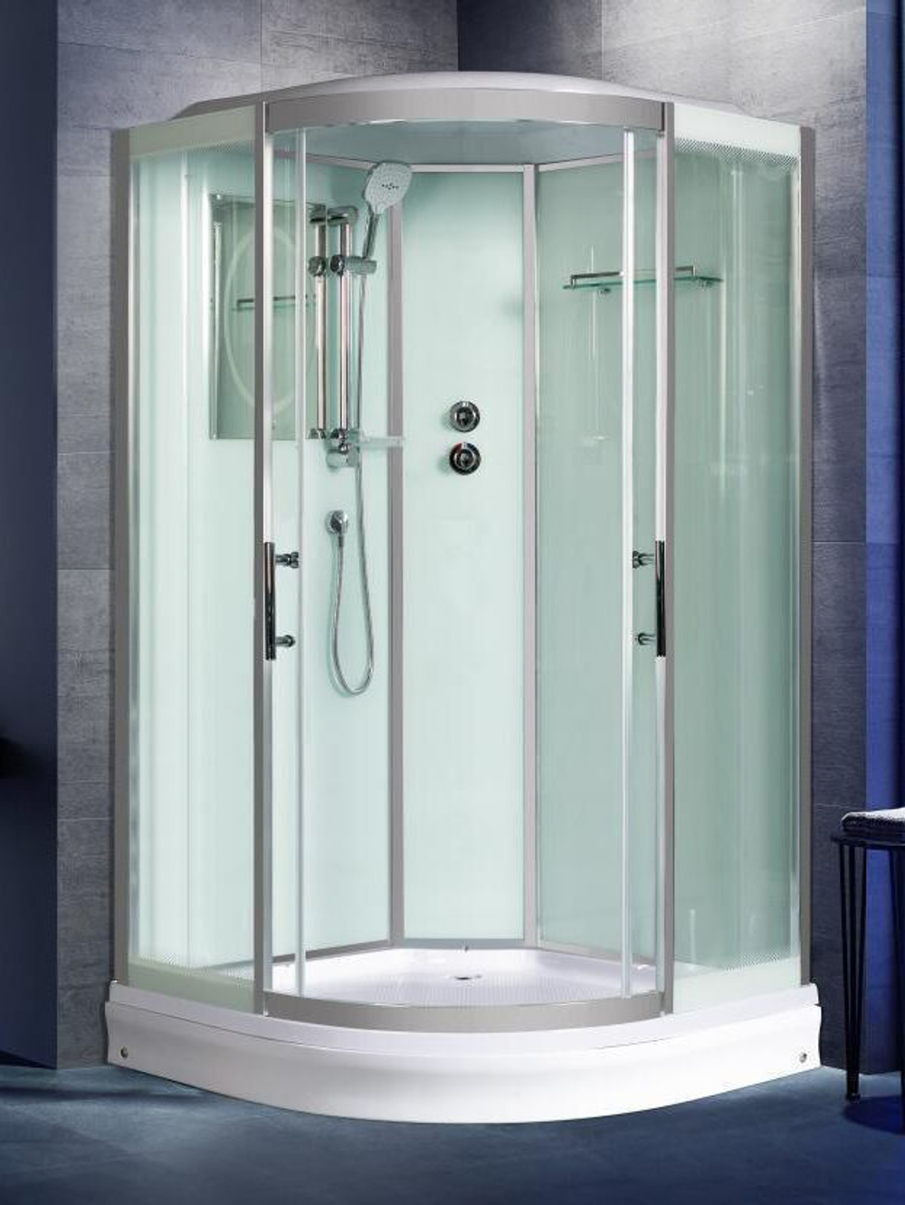 Душевая кабина WeltWasser  WW500 EMMER 12015-2 120х120 см,  прозрачное стекло, поддон низкий