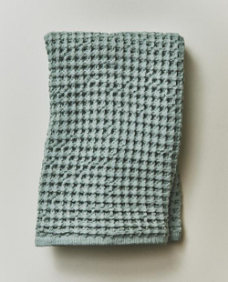 ZARA HOME ВАФЕЛЬНОЕ КУХОННОЕ ПОЛОТЕНЦЕ, СИНИЙ