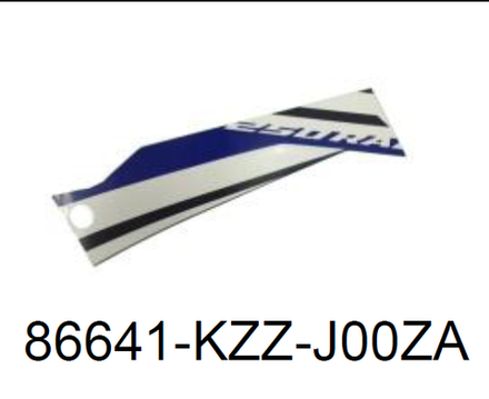 86641-KZZ-J00ZA. STRIPE A, R. MIDDLE COWL *TYPE1* (TYPE1 ). Honda CRF250Rally, Sticker OEM
