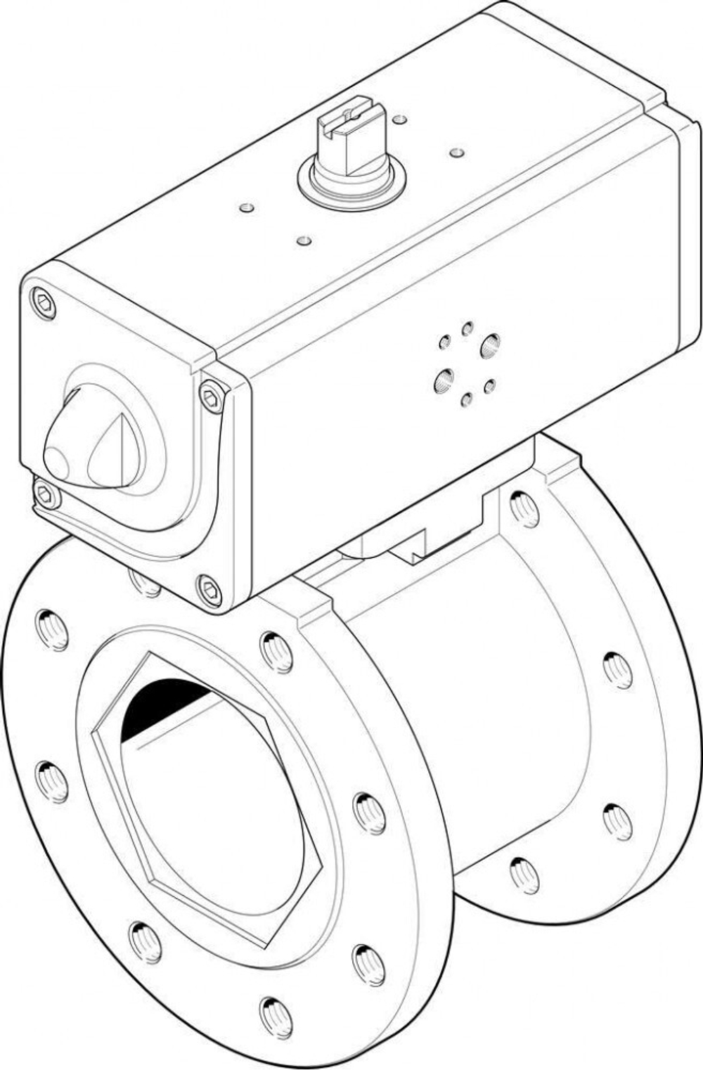 VZBC-100-FF-16-22-F0710-V4V4T-PP240-R-90 Шаровой кран с приводом