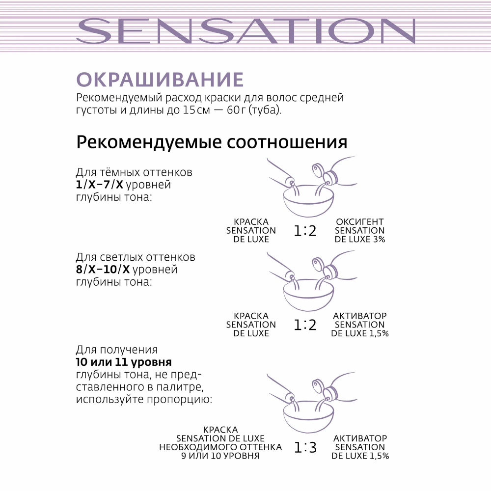 ESTEL Безаммиачная краска для волос SENSATION DE LUXE, 10/36 светлый блондин золотисто-фиолетовый, 60 мл