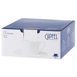 Чайная пара Gipfel Diana 43232 чашка 250 мл, блюдце 16 см