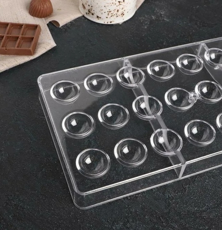 Форма для шоколада "Полусферы" из поликарбоната