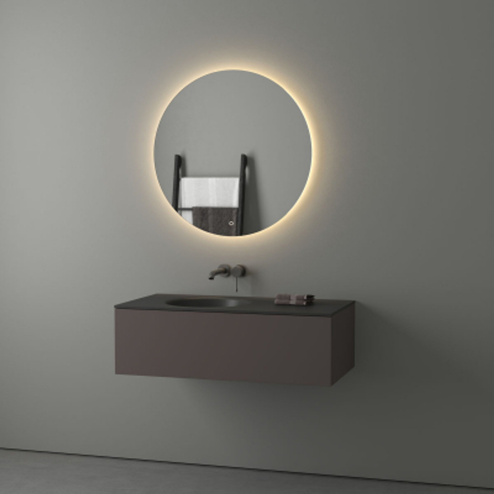 Зеркало Evoform с LED-подсветкой 21 W Ø80 см Сенсорный выключатель Теплый белый свет