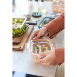 Контейнер для запекания, хранения и переноски продуктов в чехле, 1050 мл, бежевый