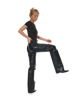 PANTS BLACK LEATHER