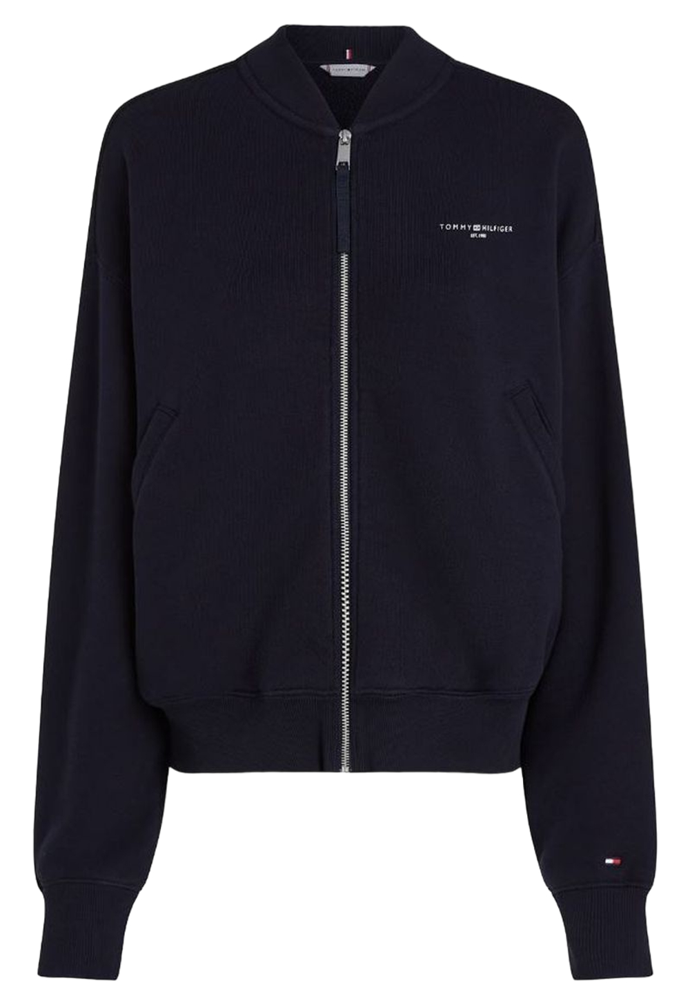 Женская Кофта теннисная Tommy Hilfiger Cropped Mini Corp Bomber - черный
