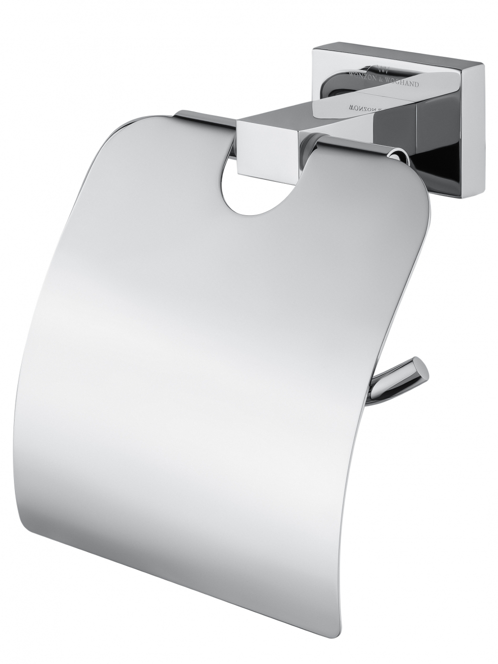 Держатель для туалетной бумаги с крышкой WONZON & WOGHAND FLAT, Хром (WW-9726)
