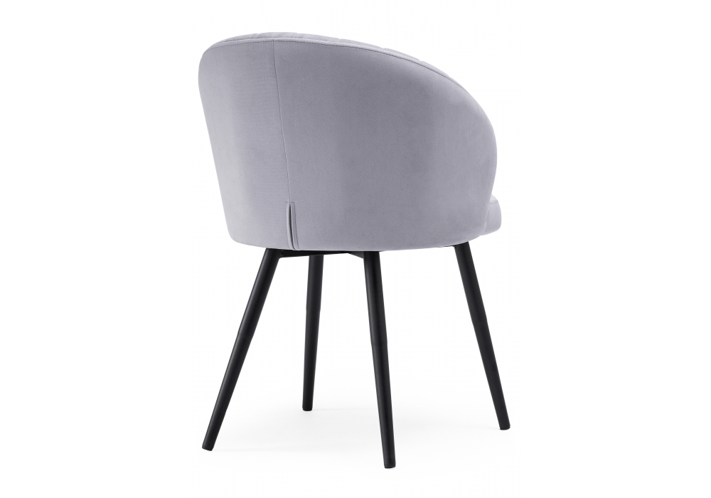 Стул на металлокаркасе Woodville Бэнбу velutto 49, черный, ножки черные