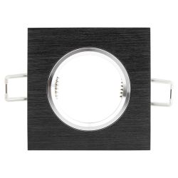 Светильник встраиваемый алюминиевый ЭРА KL57 SL/BK под лампу MR16 GU5.3 серебро/черный