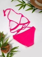 купальник раздельный 3 в 1 кроп топ парео и трусики