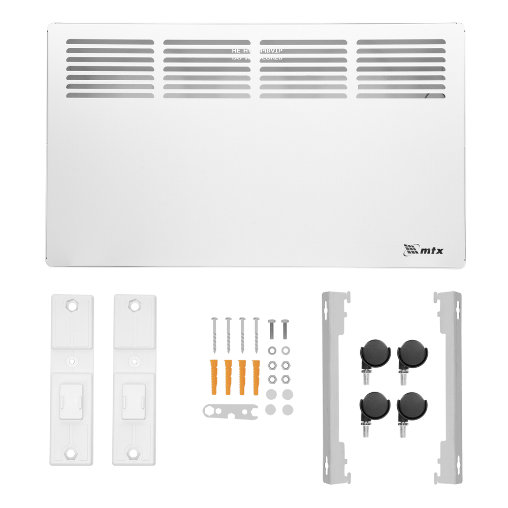 Конвектор электрический КМ-2000.2, 230 В, 2000 Вт, X-образный нагреватель, колеса, термостат MTX