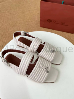 Сандалии Loro Piana Charms Sprightly женские в молочном цвете