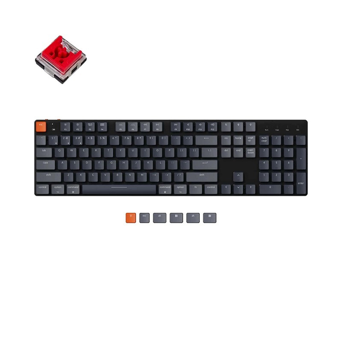 Беспроводная механическая ультратонкая клавиатура Keychron K5SE, Full Size, RGB подсветка, Red Switch (K5SE-E1)