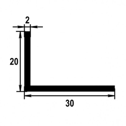 Профиль уголок Лука 30*20*2 Уп 11.2000.504л бронза
